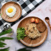 7-Inch Round Mango Wood Serving Plates – Set of 2 | Natural Finish