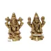 Brass Laxmi Ganesh on Flower in Gift Box - 1.5 Inch