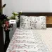 Floral Block Print Cotton Bedsheet Set – King Size with 2 Pillow Covers